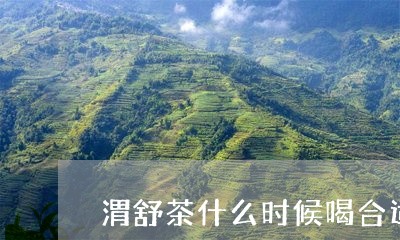 渭舒茶什么时候喝合适/2023060822515