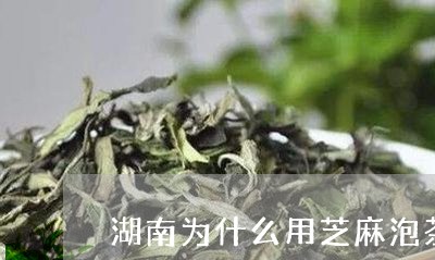 湖南为什么用芝麻泡茶/2023071555827