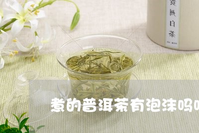 煮的普洱茶有泡沫吗吗还能喝吗/2023110460593