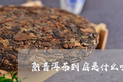 熟普洱茶到底是什么味/2023093012705