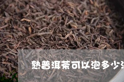 熟普洱茶可以泡多少泡/2023093097250