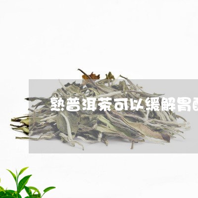 熟普洱茶可以缓解胃酸/2023100636272