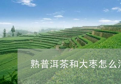 熟普洱茶和大枣怎么泡/2023073189502