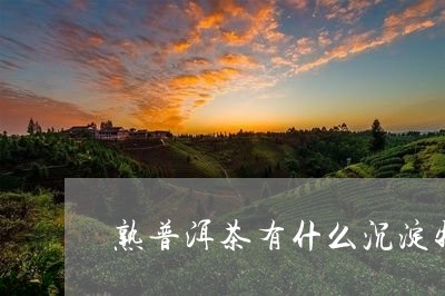 熟普洱茶有什么沉淀物/2023061612839