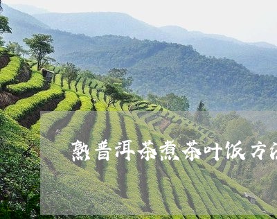 熟普洱茶煮茶叶饭方法和步骤/2023083116247