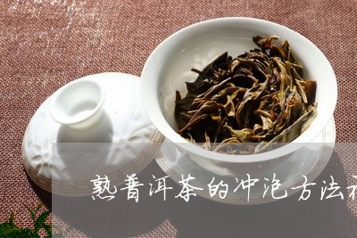 熟普洱茶的冲泡方法视频教学/2023121854961
