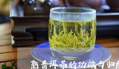 熟普洱茶的功效与归经/2023061990635