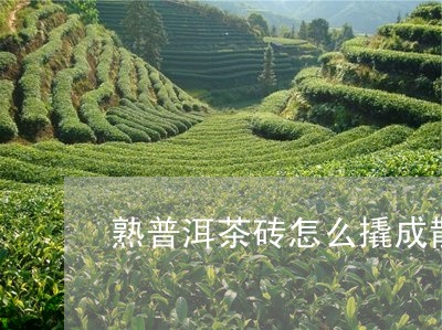 熟普洱茶砖怎么撬成散茶/2023120794949