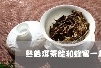 熟普洱茶能和蜂蜜一起喝吗/2023051096068