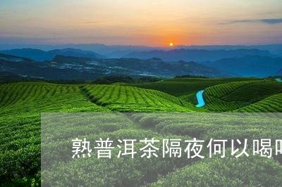 熟普洱茶隔夜何以喝吗/2023062295041