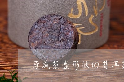 牙成茶壶形状的普洱茶/2023062215068