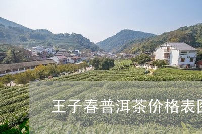 王子春普洱茶价格表图片/2023112823925