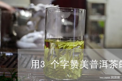 用3个字赞美普洱茶的美/2023110109260