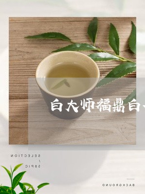 白大师福鼎白茶怎么样/2023120840604