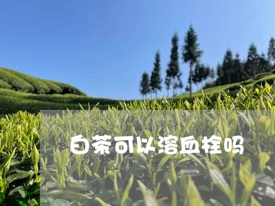 白茶可以溶血栓吗/2023080158149