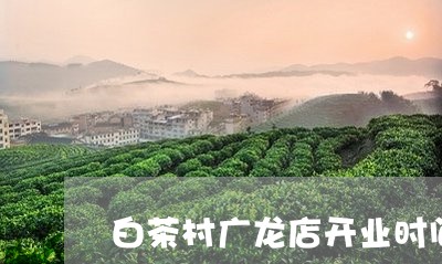 白茶村广龙店开业时间/2023100609374