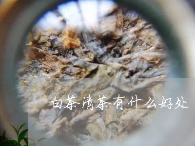 白茶清茶有什么好处/2023072408270