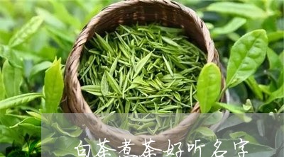 白茶煮茶好听名字/2023080235948