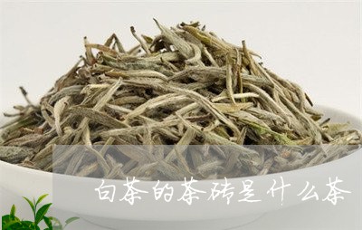 白茶的茶砖是什么茶/2023072309584