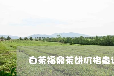 白茶福鼎茶饼价格查询/2023120829512