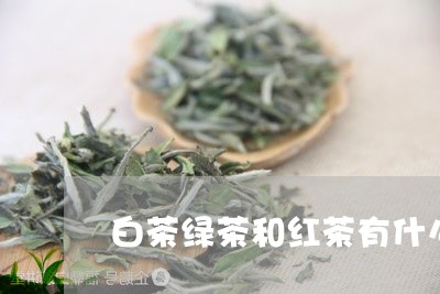 白茶绿茶和红茶有什么功效/2023110863615