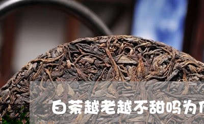 白茶越老越不甜吗为什么/2023103130685