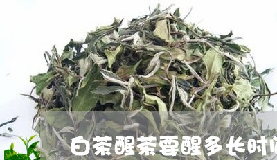 白茶醒茶要醒多长时间/2023100765926