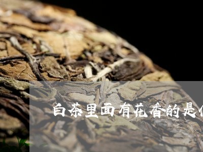 白茶里面有花香的是什么茶/2023110794057