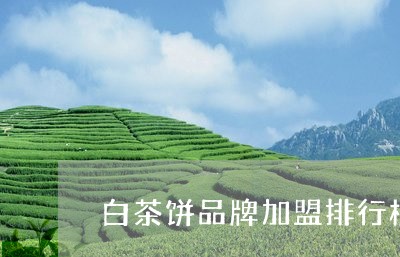 白茶饼品牌加盟排行榜大全/2023110889271