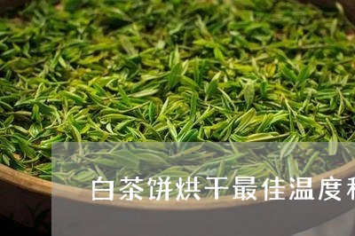 白茶饼烘干最佳温度和时间/2023110847379