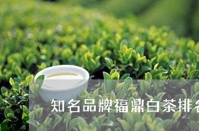 知名品牌福鼎白茶排名第一/2023110866049