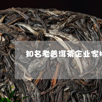 知名老普洱茶企业家排名/2023121836160
