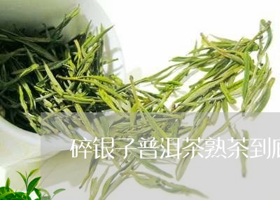 碎银子普洱茶熟茶到底好不好/2023052988162