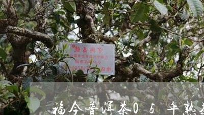 福今普洱茶05年熟茶/2023100610582