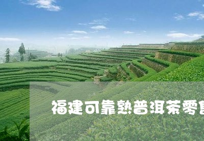 福建可靠熟普洱茶零售/2023062950482