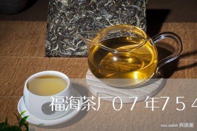 福海茶厂07年754生茶价格/2023053186068