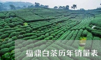 福鼎白茶历年销量表/2023120373706