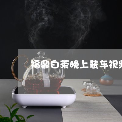 福鼎白茶晚上装车视频/2023111696048