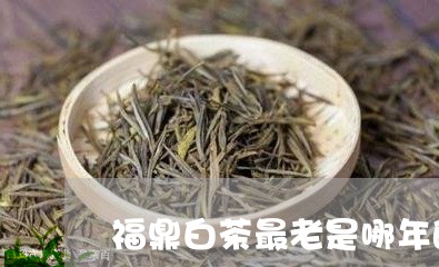 福鼎白茶最老是哪年的/2023092080714