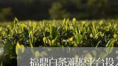 福鼎白茶溯源平台投入使用/2023062763626