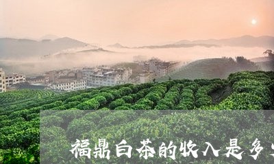 福鼎白茶的收入是多少/2023120807362