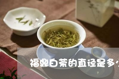 福鼎白茶的直径是多少毫升/2023042517272