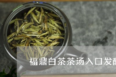 福鼎白茶茶汤入口发酸/2023120817069