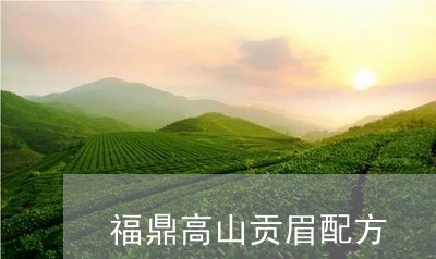 福鼎高山贡眉配方/2023090791895