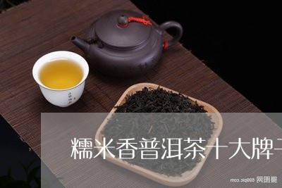 糯米香普洱茶十大牌子/2023072105848