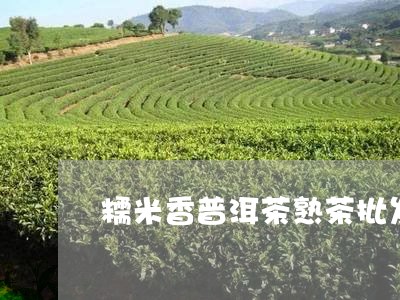 糯米香普洱茶熟茶批发/2023062947050