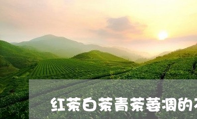 红茶白茶青茶萎凋的不同/2023110324350