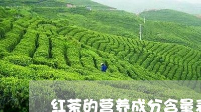 红茶的营养成分含量表/2023071515057