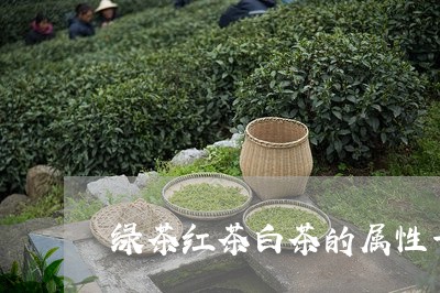 绿茶红茶白茶的属性一样吗/2023110926361