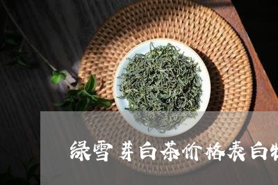 绿雪芽白茶价格表白牡丹/2023092359581